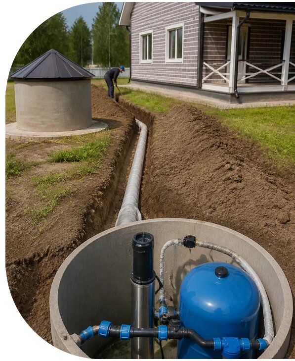 Водоснабжение дома из колодца в Сатке от 46548 р. | АПаруса-Стк